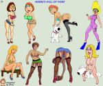 american_dad ass breasts crossover family_guy francine_smith glasses high_heels king_of_the_hill lois_griffin luanne_platter meg_griffin miniskirt nipples normal9648 panties peggy_hill pussy stockings thong