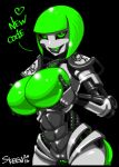 armor big_breasts black_background black_lipstick grabbing_own_breast green_eyes heart helmet hentai-foundry looking_at_viewerbig_breasts necron robot robot_girl robot_humanoid robot_joints skeenlangly skeenlangly_(artist) text text_bubble warhammer_(franchise) warhammer_40k 