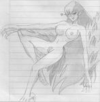  1girl breasts harpie_lady nipples nude pussy traditional_art yu-gi-oh! 