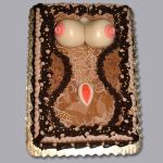 breasts cake_(food) food frosting hourglass_figure inanimate light_skin picture vagina