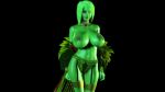  3d big_breasts breasts cgi green_hair green_skin hair 