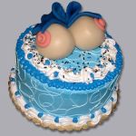 bow breasts cake_(food) food frosting inanimate light_skin picture
