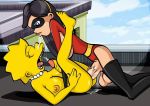  crossover disney lisa_simpson pixar the_incredibles the_simpsons toonfanclub violet_parr yellow_skin 
