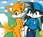  blush chevi crossover english_text klonoa klonoa_(series) miles_&quot;tails&quot;_prower multiple_tails sega sonic sonic_(series) tail text 