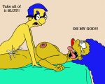  age_difference crying_with_eyes_open cum_inside huge_breasts marge_simpson milf milhouse_van_houten rape sbb screaming tears the_simpsons vaginal yellow_skin 