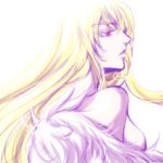 1_female 1girl blonde_hair breast female female_only long_hair lowres portrait red_eyes side_view sizer_(violinist_of_hameln) solo_female violinist_of_hameln