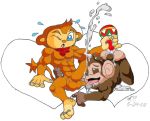 aiai_(monkey_ball) amigo_(sonic) anal_object_insertion crossover cum handjob monkey muscular_male samba_de_amigo sonic super_monkey_ball yaoi