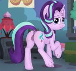 1girl anus ass cutie_mark female female_only female_unicorn friendship_is_magic horn indoors my_little_pony nude pony pussy solo standing starlight_glimmer starlight_glimmer_(mlp) tail unicorn 