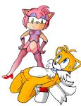  amy_rose ball_gag bondage bound miles_&quot;tails&quot;_prower multiple_tails sambot sega sonic sonic_(series) sonic_*(series) tail 