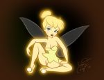  2008 ass breasts disney disney_fairies enigmawing erect_nipples hairless_pussy nipples peter_pan pussy small_breasts spread_legs tinker_bell 