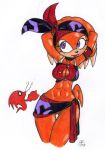 1girl 2008 alonzo_martin bandanna breasts ckt cricket-inc female furry knuckles_the_echidna lips mobian pinup pose raised_arm sega shade_the_echidna silhouette skimpy sonic_*(series) sonic_the_hedgehog_(series) standing thigh_gap wide_hips