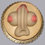 breasts cake_(food) food frosting inanimate paizuri penis picture suggestive_food
