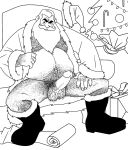  ben_10 christmas erection max_tennyson monochrome penis santa_claus uncensored 
