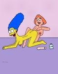  bad blue_hair crossover family_guy hair lois_griffin lube marge_simpson nipples the_simpsons topflite vibrator yellow_skin 