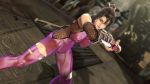 1female 1girl big_breasts black_hair breasts dagger female_only fishnets hair ingame ninja solo solo_female soul_calibur soul_calibur_ii soul_calibur_iii soul_calibur_iv soulcalibur soulcalibur_iv standing taki taki_(soulcalibur) torn_clothes weapon