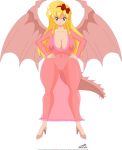  areolae ass big_ass castlevania commission dk dragon_girl dragon_tail dragon_wings female maria_renard milf nightgown nipples pumps pussy riffsandskulls rondo_of_blood solo wedding_ring 