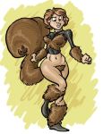  1girl artist_request ass bottomless breasts brown_hair curvy doreen_green female female_only great_lakes_avengers lipstick marvel marvel_comics pussy solo squirrel_girl_(marvel) superheroine 