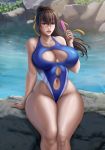 1girl abs alluring ass big_breasts bikini breasts brown_hair cleavage dead_or_alive dead_or_alive_2 dead_or_alive_3 dead_or_alive_4 dead_or_alive_5 dead_or_alive_6 dead_or_alive_xtreme dead_or_alive_xtreme_2 dead_or_alive_xtreme_3 dead_or_alive_xtreme_3_fortune dead_or_alive_xtreme_beach_volleyball dead_or_alive_xtreme_venus_vacation female_abs female_only flowerxl hair human human_only kasumi kasumi_(doa) long_hair midriff navel popsicle swimsuit tecmo thick_thighs thighs video_games water wide_hips