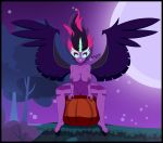  1girl breasts equestria_girls female female_only friendship_is_magic hairless_pussy horn looking_at_viewer midnight_sparkle my_little_pony nude outdoor outside pumpkin pussy sitting solo spread_legs twilight_sparkle twilight_sparkle_(mlp) wings 