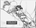  2008 angry areolae ass badass big_breasts breasts clitoris dc giganta greyscale hair julius_zimmerman_(artist) lipstick monochrome nipples pussy repost wonder_woman you_gonna_get_raped 