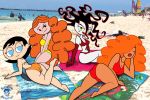   beach bikini ms._keane powerpuff_girls princess_morbucks sara_bellum sedusa teen_princess_morbucks bigtyme towel  