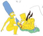  bart_simpson fluffy_(artist) marge_simpson tagme the_simpsons white_background yellow_skin 