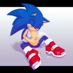  1boy anthro furry male male_only masturbation solo sonic sonic_(series) sonic_the_hedgehog yaoi 