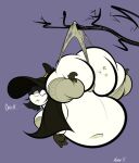  big_ass big_belly big_breasts bra creepy_susie embarrassed goth hornymustardsauce panties stuck the_oblongs tree wedgie witch witch_hat 