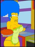  ass marge_simpson nipple one_breast_out the_simpsons thighs thong 