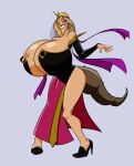  bartok_the_magnificent bedroom_eyes blonde_hair dragon_girl gif gigantic_breasts ludmilla milf purple_eyes sexy sexy_ass sexy_body sexy_breasts smile tail 