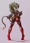  anthro feline female furry luxray pokemon pokemorph solo tail tail_pull white-devil_(artist) yuriko 