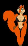  1girl akatsukishiranui-fox alluring andie anthro big_breasts bikini breasts green_eyes legs pin_up red_squirrel squirrel sultry swimsuit the_nut_job voluptuous 
