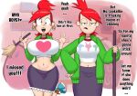  2_girls annoyed annoyed_expression bimbo clone earrings foster&#039;s_home_for_imaginary_friends frankie_foster greyimpaction imaginary_frankie red_hair 