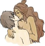  avatar:_the_last_airbender beanaroony black_hair breasts breasts_on_chest brunette fan_fiction hair_bun katara kissing passionate_sex tagme zuko 