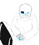 1cuntboy 2015 animated_skeleton blue_blush blue_pussy blush chubby clothed cuntboy cuntboy_only drooling ectopussy fingering fingering_self looking_at_viewer masturbation monster one_eye_closed pants_around_one_leg pussy sans sans_(undertale) skeleton solo solo_cuntboy suckmytrombone undead undertale undertale_(series) vaginal_fingering vaginal_masturbation