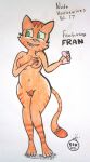 1girl 1girl anthro breasts fran_(litterbox_comics) litterbox_comics milf nude phone pussy rdk text