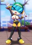  1girl 1girl 1girl anthro bbmbbf blush breasts female_only looking_at_viewer mobius_unleashed northamer_egg_army one_eye_closed open_mouth palcomix sega sega sonic_the_hedgehog_(series) tongue 