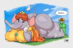 1girl 1other anthro ass bbw bedroom_eyes big_ass big_booty big_breasts big_butt breasts brown_hair bubble_ass bubble_butt clothing curvaceous curvy dat_ass dress elephant elephant_daisy erect_nipples fat_ass fat_booty female_focus grey_skin horny huge_ass insanely_hot joaoppereiraus laying_on_stomach lying mario_(series) nintendo on_stomach outside overweight overweight_female pereira_cartoons princess_daisy seductive seductive_eyes seductive_smile sexy sexy_ass sexy_body sexy_breasts sexy_bubble_butt smelly_ass speech_bubble super_mario_bros._wonder talking_flower_(super_mario_bros._wonder) text thick_ass thick_thighs wide_ass wide_hips 