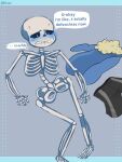 2016 88komi animated_skeleton blue_blush blue_jacket blush bottom_sans clothes_removed completely_naked completely_nude crying embarrassed english_text jacket kaya-96 looking_down monster nude pants_removed sans sans_(undertale) simple_background skeleton sweat tears text uke_sans undead undertale undertale_(series)