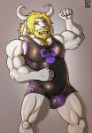 1boy 2d 2d_(artwork) anthro anthro_only asgore_dreemurr beard big_bulge blonde_hair bovid bulge caprine chest_tuft clothing digital_media_(artwork) dilf facial_hair flexing flexing_bicep fur goat gradient_background hair high_res horn kirlanlion leotard looking_at_viewer male male_anthro male_only mammal mature mature_anthro mature_male muscle musclegut muscular muscular_anthro muscular_male shirt singlet smile smiling_at_viewer solo_anthro solo_male tank_top third-party_source topwear tuft undertale undertale_(series) video_game_character video_game_franchise video_games white_body white_fur yellow_eyes