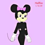  anthro big_breasts bow breasts disney gloves hellfire_(artist) mammal minnie_mouse mouse nipples nude pussy 