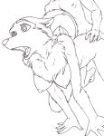 balto_(film) big_breasts doggy_position from_behind furry jenna_(balto) monochrome roary steven_stagg_(artist)