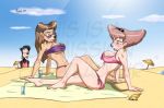 azrael_(artist) beach bikini cartoon_milf disney goof_troop huge_breasts max_goof niicko peg_pete rebecca_cunningham sunglasses talespin