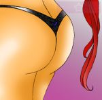  ass purple_background red_hair starfire tagme teen_titans 