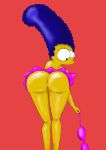  anus ass bent_over marge_simpson solo the_simpsons yellow_skin 