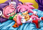  amy_rose amy_rose_(classic) bbmbbf blush fingers_in_pussy full_body hands_tied mobius_unleashed palcomix panties rosy_the_rascal sega sonic_(series) sonic_the_hedgehog_(series) wet_pussy 