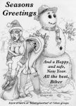  bent_over biker_(artist) carrot christmas coy snowman tagme 