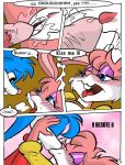  babs_bunny buster_bunny comic furry kissing star&#039;s_entrance tiny_toon_adventures 