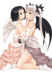  angel breast_press demon twin_tails wings 