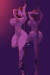  1girl abs armpits arms_above_head ber00 big_breasts brown_hair cartoon_milf clothed_female female_focus female_only high_heels high_res high_resolution hilda_(series) johanna_(hilda) mature mature_female milf mostly_nude muscular_female naked_footwear netflix nude nude_female pole pole_dancer short_hair solo_female solo_focus stripper_pole tagme toned toned_female 